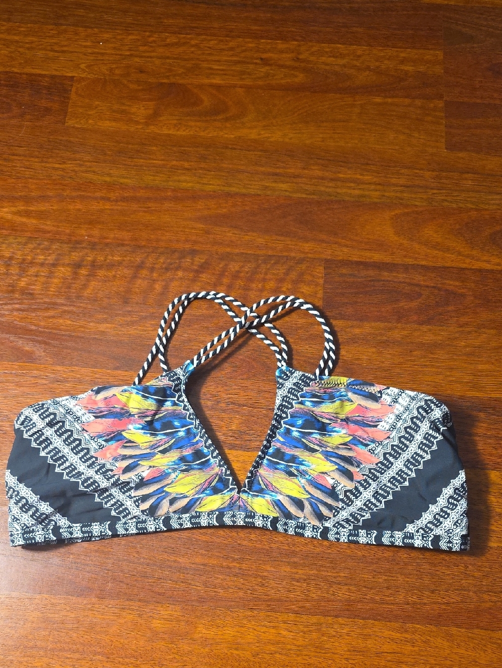 Red Carter Navy and Red Swim Bikini Top